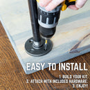 RESTORE Riverstone Grey Solid Wood Office Desk