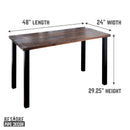 Skyline Trail Brown Solid Wood Desk with 28 in. High-Rise Legs