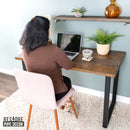 Skyline Trail Brown Solid Wood Desk with 28 in. Landscape Legs