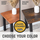 Skyline Boulder Black Solid End Table with 18 in. High-Rise Legs