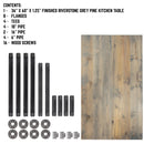 RESTORE Riverstone Grey Solid Wood Dining Table