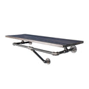 24 in. Wall Mounted Clothing Rack with Wood Shelf, Boulder Black