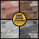 36 in. Wall Mounted Clothing Rack with Wood Shelf, Trail Brown
