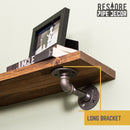 RESTORE Autumn Brown 24 in. Shelves with L-Shaped Brackets