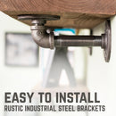 RESTORE Autumn Brown 24 in. Shelves with L-Shaped Brackets