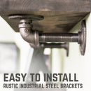 RESTORE Boulder Black 36 in. Shelves with L-Shaped Brackets
