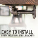RESTORE Trail Brown 36 in. Shelves with L-Shaped Brackets
