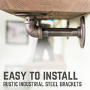 RESTORE Sunset Brown 36 in. Shelves with L-Shaped Brackets