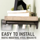 RESTORE Driftwood Tan 36 in. Shelves with Straight Brackets