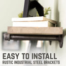 RESTORE Driftwood Tan 36 in. Shelves with Straight Brackets
