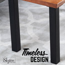18 in. Skyline Matte Black Square Metal High-Rise Coffee or End Table Legs - 4 Pack