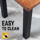 18 in. Skyline Matte Black Square Metal High-Rise Coffee or End Table Legs - 4 Pack