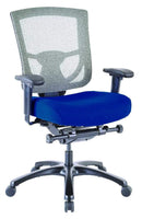 Slate Gray and Black Adjustable Swivel Mesh Rolling Office Chair