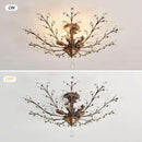 Bronze Five Light Vintage Crystal Chandelier Dimmable