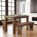 Hercules 46x30 Antique Rustic Solid Pine Farm Dining Table