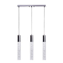 Acrylic Cylinder Chandelier // 3 Light