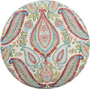 Large Upholstered Round Storage Ottoman Living Room