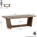 71 Inch Brown Executive Wood Computer Desk For Home Office