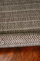 8' X 11' Mocha Geometric Patterns Indoor Area Rug