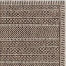 8' X 11' Mocha Geometric Patterns Indoor Area Rug