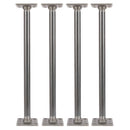 3/4 in. x 18 in. Square Flange Pipe Table Legs - 4 Pack
