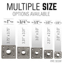 1/2 in. Black Micro Mini Square Flange (8-Pack)