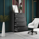 4 Drawer Metal Lateral File Cabinet With Lock For Office