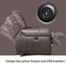 Electric Recliner Chair Smoky Gray With USB Port Theater