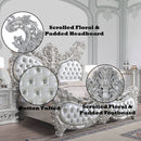 Valkyrie - Eastern King Bed - Synthetic Leather & Antique Platinum