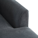 Black Upholstered 83' L-shaped Sectional Sofa with Storage, Movable Ottoman, and Six Throw Pillows