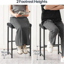 Bar Stools 25 Inch Counter Height With PU Upholstery Black