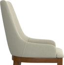Stephanie Contemporary Dining Chair Set Of 2 In Natural Linen Look Fabric