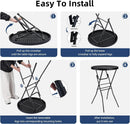 Black Twenty EightIn High Top Foldable Removable Locking Legs Cocktail Table