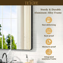 Matte Black Bathroom Vanity Mirror 24x32 Wall Mounted