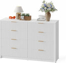 White Solid Maple Dresser Anti Tip LargeCapacityDrawers