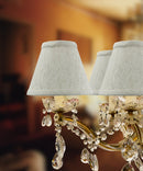 6"W x 5"H Set of 6 Textured Oatmeal Chandelier Lamp Shade