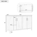 Mirod Farmhouse Style 4-Door Cabinet with Natural Finish, A Rustic Accent for Entryways or Small Spaces