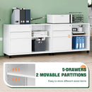 White Locking 3 Drawer File Cabinet For Home Office