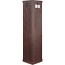 Corner Lighted Curio Cabinet Corner Glass Cabinet Lighted Curio Cabinet Corner Display Case for Living Room, Curio Cabinet, Antique collection, Wine,Bar Glass Storage Light Included,Dark Cherry