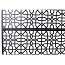 Outdoor & Indoor Privacy Screen Metal Privacy Screen 76' H×48' W Freestanding Decorative Privacy Screen Black Steel
