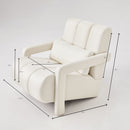 Modern Upholstered Accent Chair, Comfortable Fabric With A Pillow For Living Room