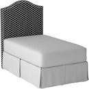 Stylish Black and White Lattice Headboard for Bedrooms