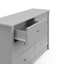 Crescent 6 Drawer Dresser Pebble Gray Nursery Organizer