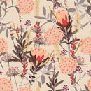 Light Wallpaper with Exotic Flowers
