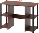 38 Inch Home Office Desk With Double Sided Shelves Cherry