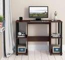 38 Inch Home Office Desk With Double Sided Shelves Cherry