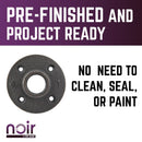 1 in. Prefinished Matte Black Floor Flange