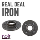 1 in. Prefinished Matte Black Floor Flange