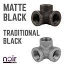 1/2 in.  Prefinished Matte Black Side Outlet Elbow