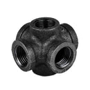 1/2 in. Prefinished Matte Black 6-Way Fitting